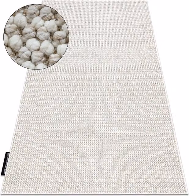 RugsX Casablanca Loop Rug in White, W: 250 cm, D: 350 cm – 1