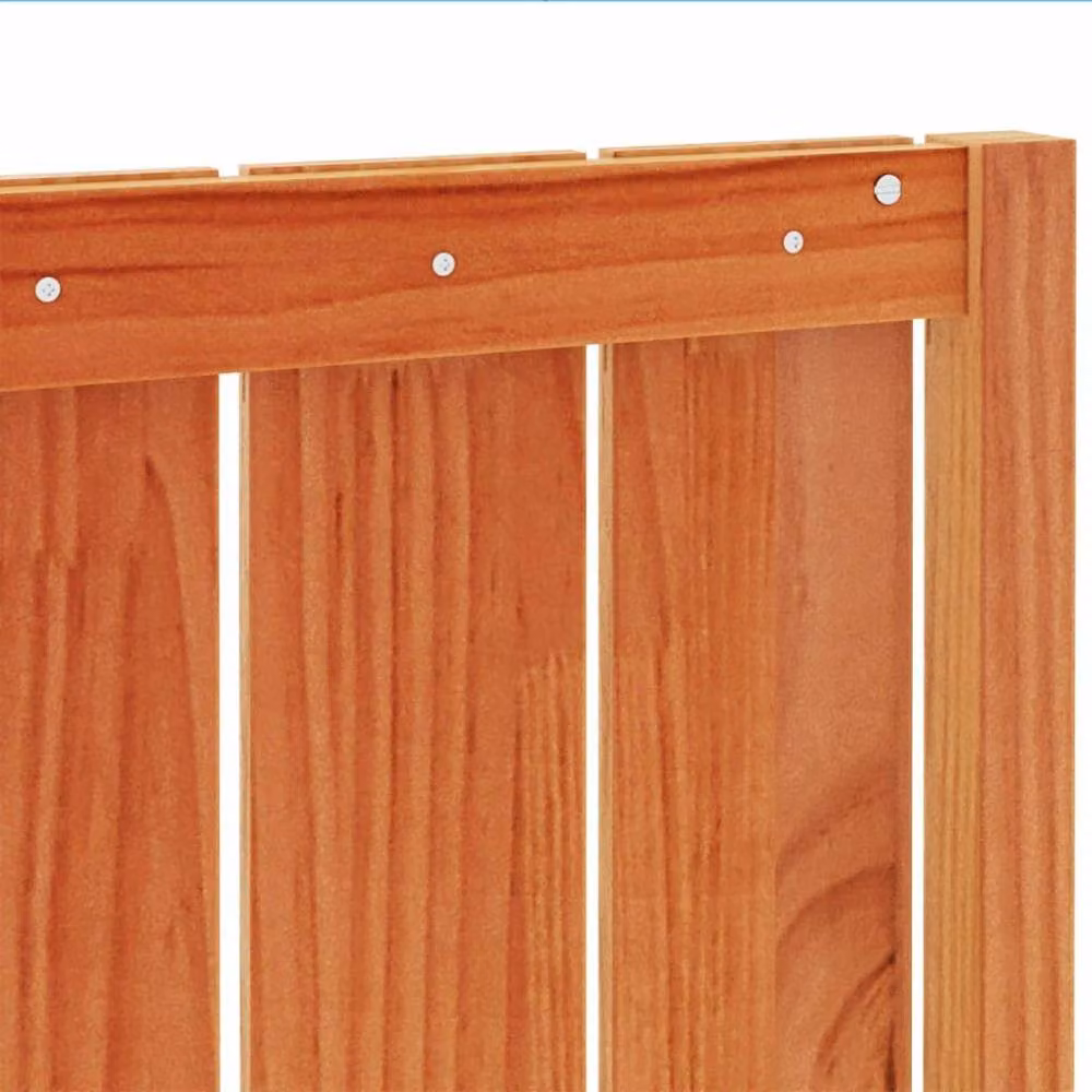 Berkfield Home Solid Wood Pine Headboard in Wax Brown, Width: 135 cm – 4
