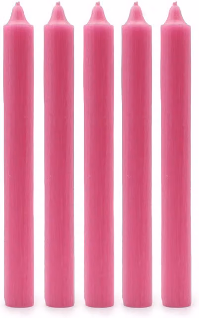 KDMK Handmade Rustic Pink Dinner Candles