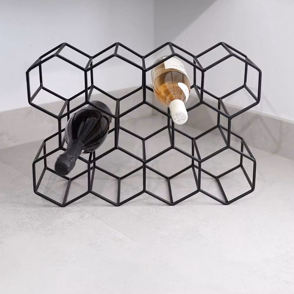 SPETLEK Matt Black Metal Wire Wine Rack and Bottle Holder – 2