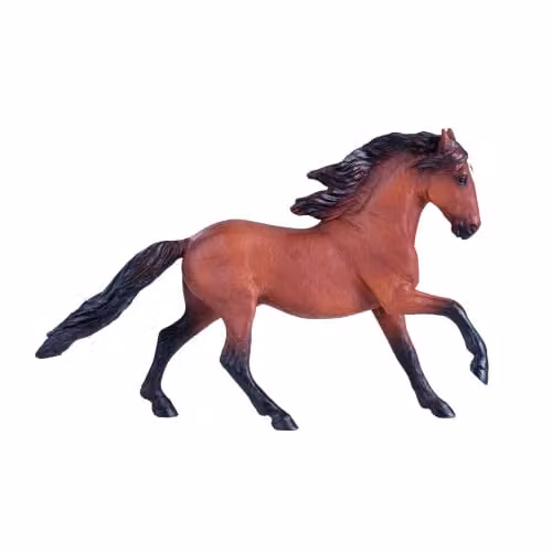 MOJO Lusitano Bay Collectable Horse Wildlife Animal Toy Figure in Brown and Black