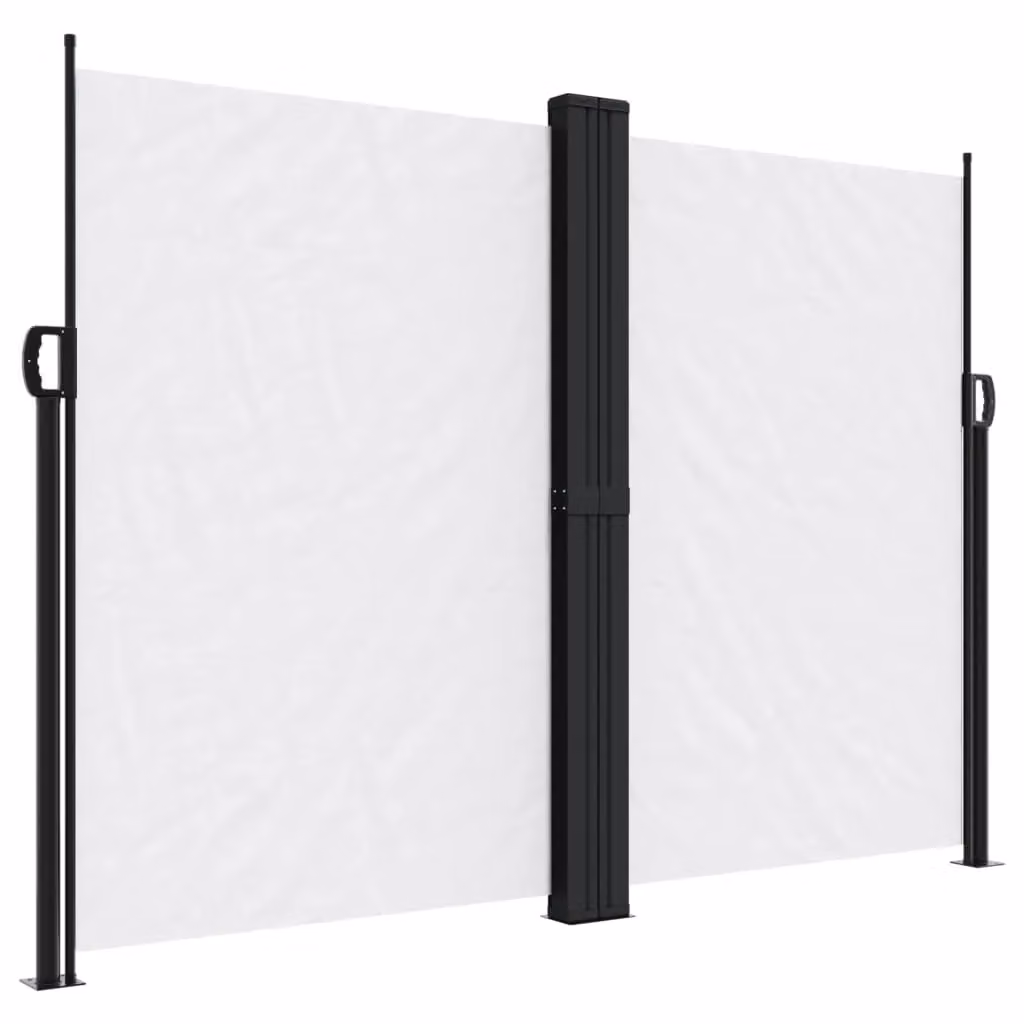 Berkfield Home Retractable Side Awning in White, W/H: 1000 x 180 cm – 2