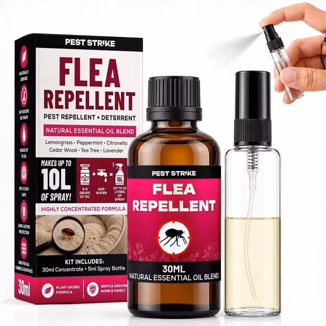 volila Essential Oil Flea, Tick and Lice Repellent Pet Safe Spray, 30ml