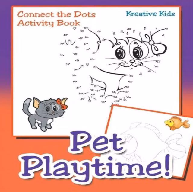 Kreative Kids Pet Playtime Connect the Dots Activity Book, Multicolour Paperback