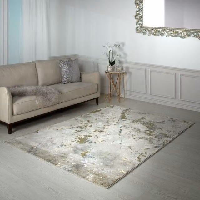 The Rug Shop UK Modern Abstract Area Rug in Beige, W/D: 200 x 290 cm – 1