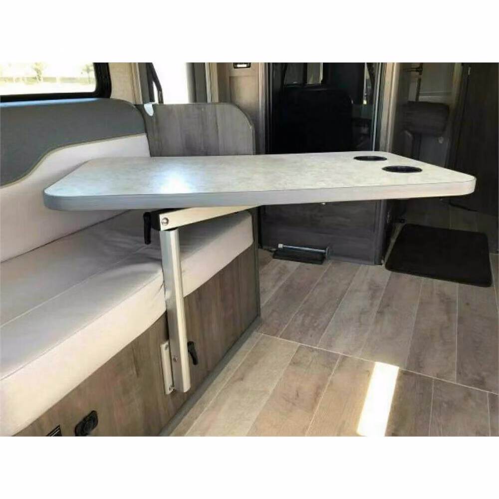 Nordara Silver Aluminium Swivel Adjustable RV Table Leg with Plate – 2