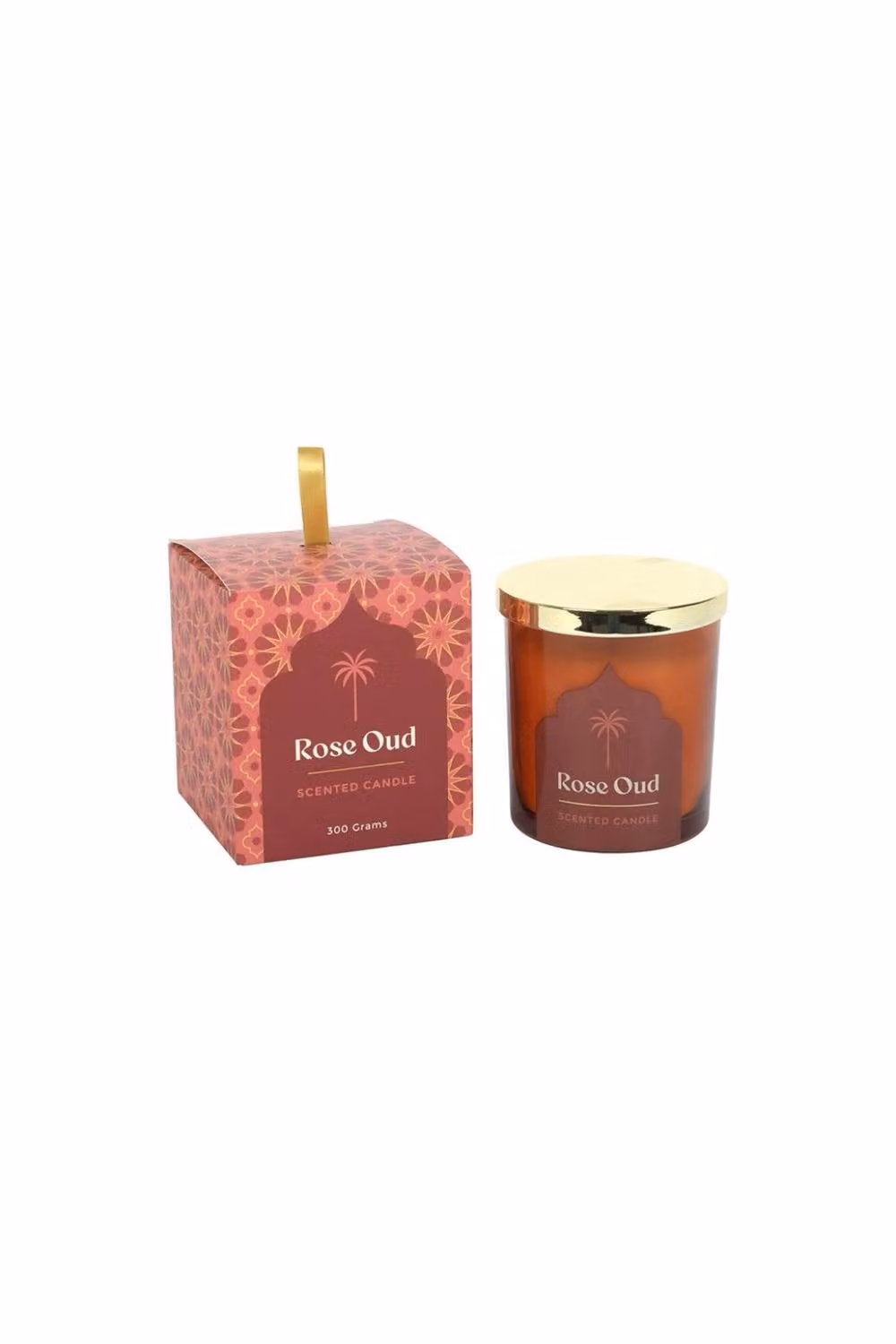 KDMD Arabian Nights Rose Oud Scented Candle in Dark Brown – 2