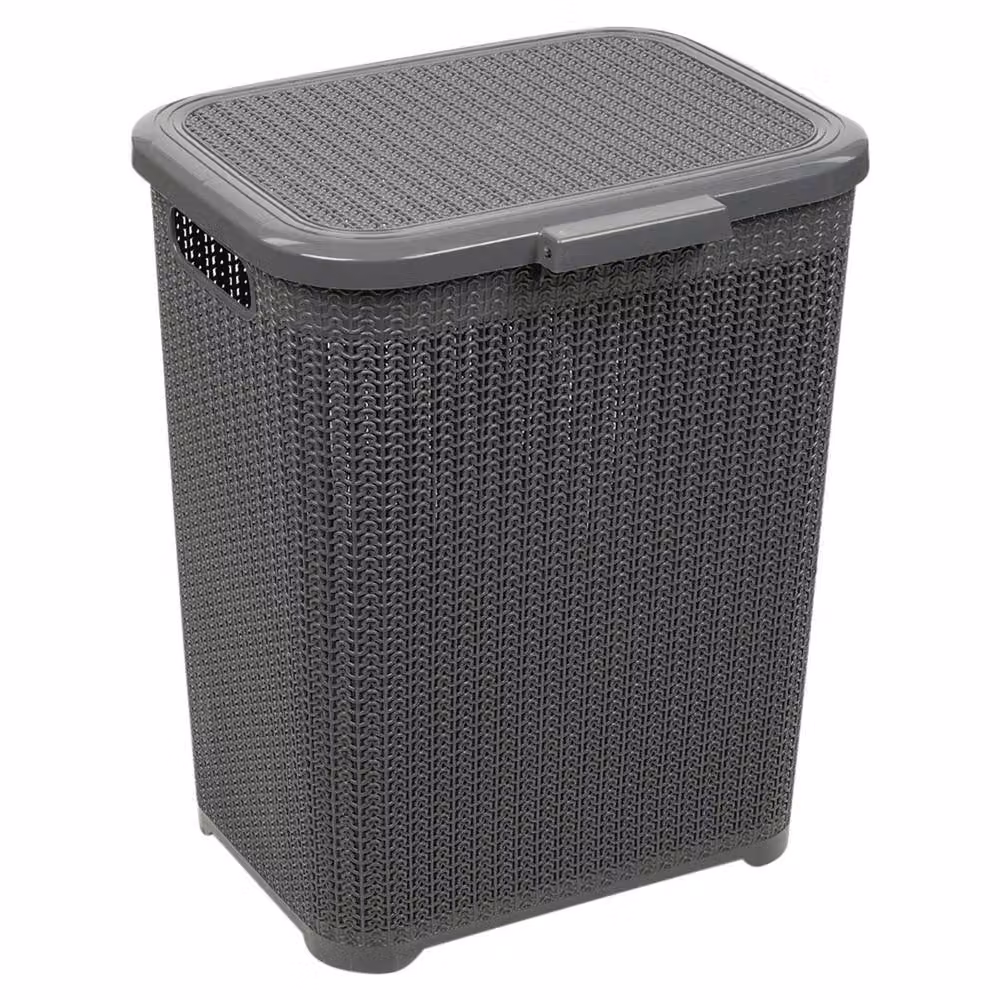 FORGEVIO Grey 45L Plastic Laundry Basket – 2