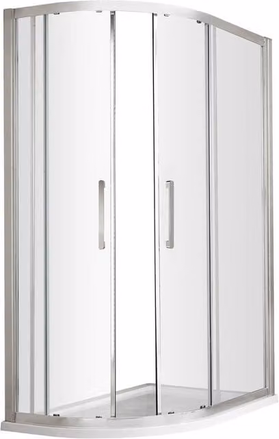 Balterley Sonic Offset Quadrant Shower Enclosure with 8mm Transparent Glass and Chrome Handle, W: 800 mm, H: 1900 mm