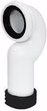 FloPlast White Plastic Swan Neck Pan Connector