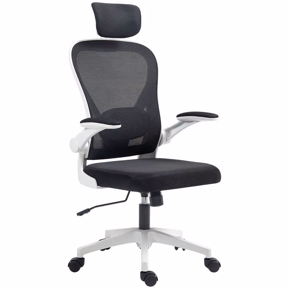 STILVORA Ergonomic Mesh Office Chair with Headrest and Armrests in Black – 3
