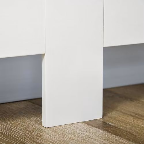 HOMCOM Slatted MDF Radiator Cover Painted Cabinet in White W/D/H: 172 x 19 x 81 cm – 3