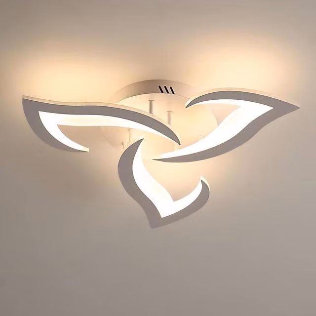 Goeco Modern LED Ceiling Light, 36 W, White Flower Shape, 3000 K Warm White