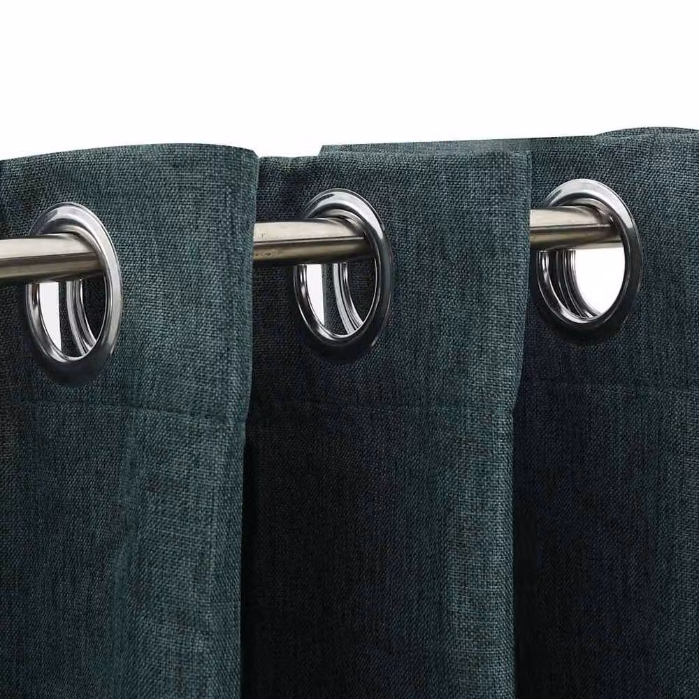 Berkfield Home Linen-Look Blackout Curtains with Eyelets, 2 Pack, Green, W: 140 cm, H: 245 cm – 3