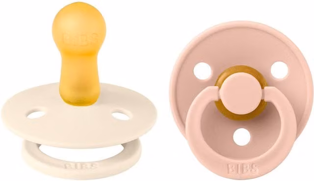 BIBS Colour Dummies 2 Pack Size 1 in Ivory and Blush