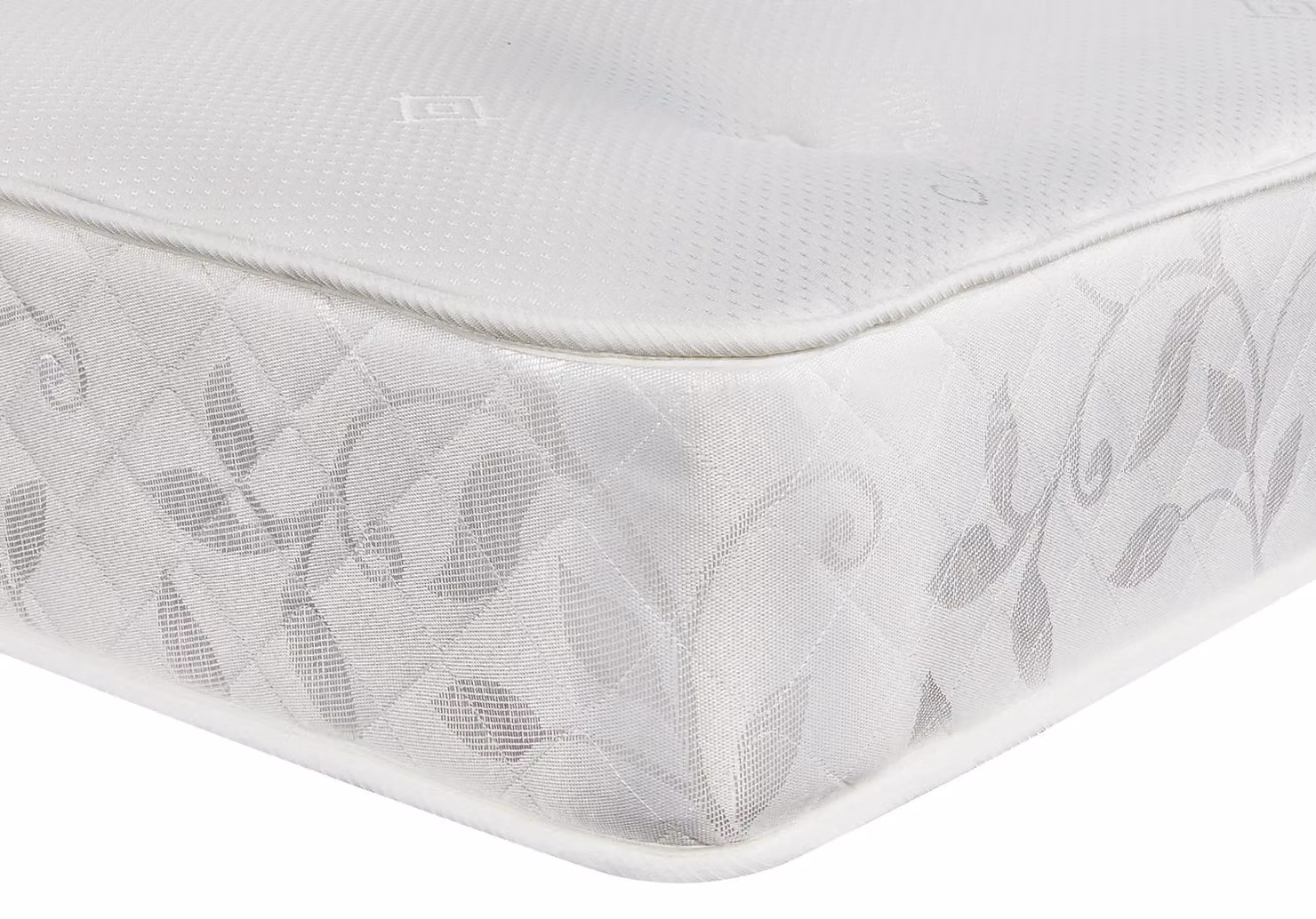 Sloomy Alabama Plush Velvet Memory Foam Bed Set with 4 Drawers, Mattress and Headboard in Silver, Size: Double (140 x 200 cm)