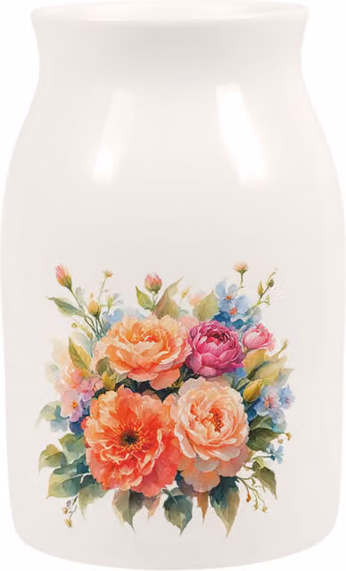 Purely Home Multicoloured Floral Porcelain Tabletop Vase