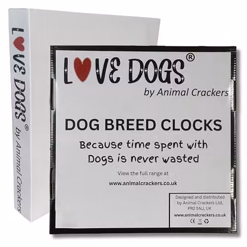 Animal Crackers French Bulldog Wall Clock, Multicolour, Diameter: 33 cm – 3