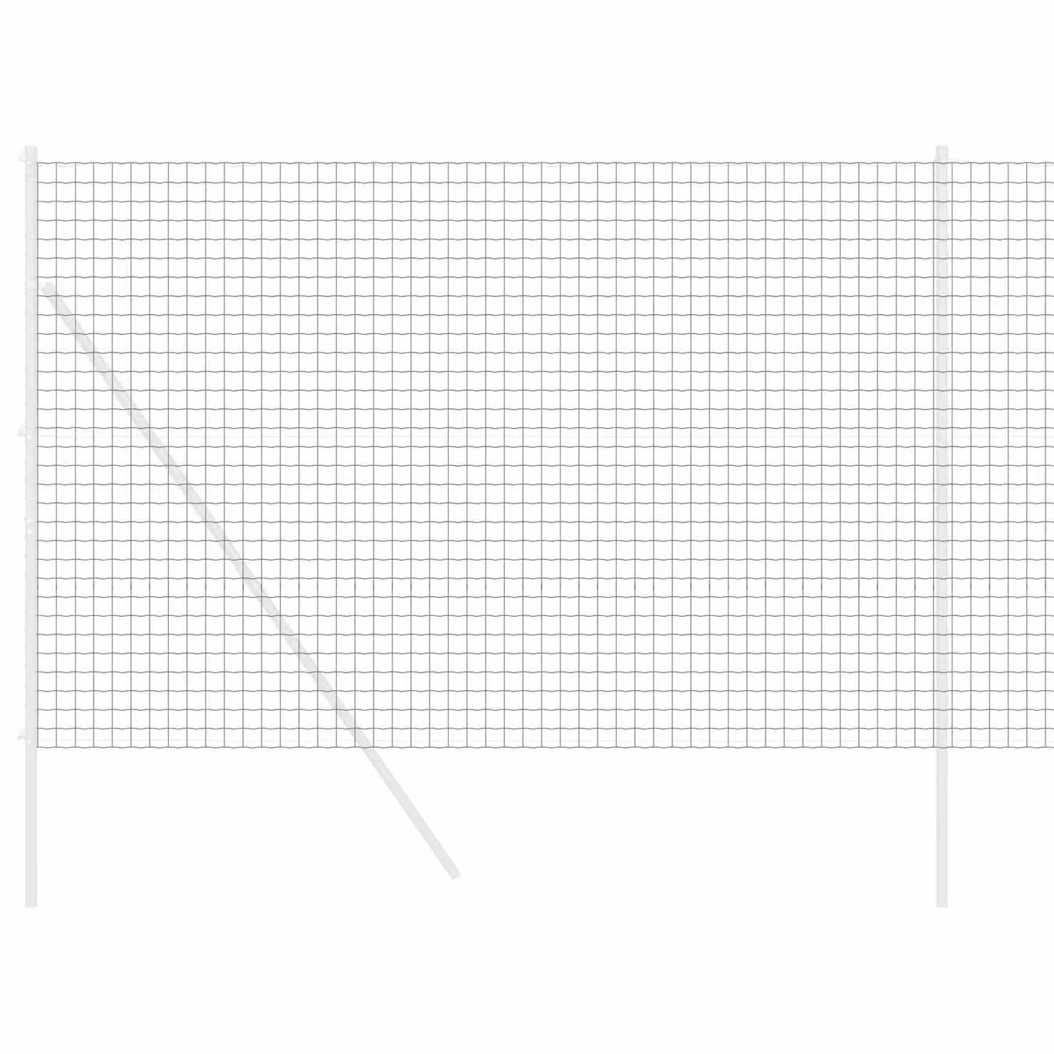 Berkfield Home Euro Fence Grey PVC-Coated Steel Fencing, H: 1.5 m x L: 10 m – 2