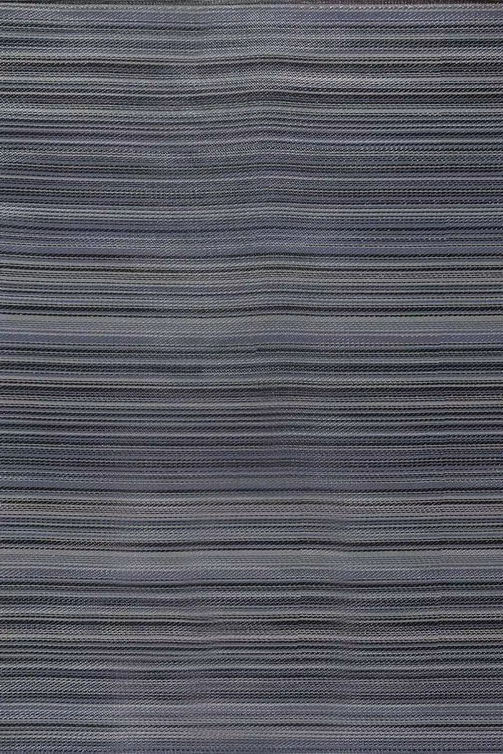 THE RUGS Reversible Weatherproof Striped Rainbow Outdoor Garden Patio Rug in Dark Grey, W/D/H: 120 x 160 cm – 2