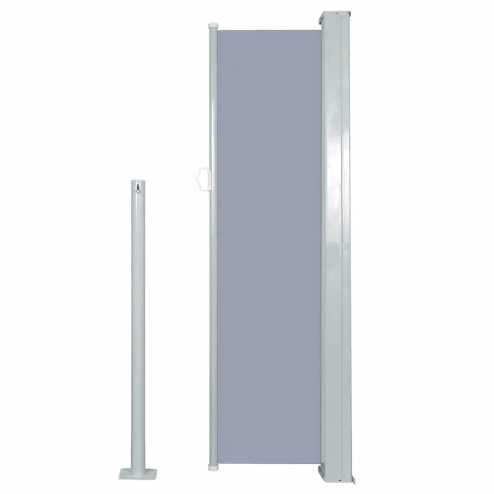 Berkfield Home Retractable Side Awning in Grey, W/H: 300 x 120 cm