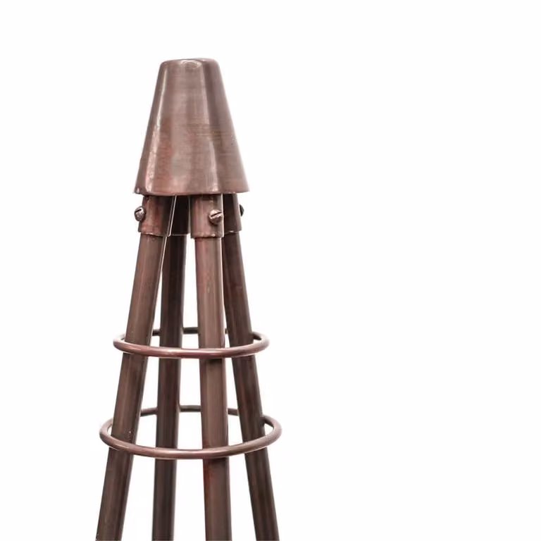 Lemon Pavilion Furniture and Decor Bronze Steel Garden Obelisk Support, W/D/H: 30 x 30 x 120 cm