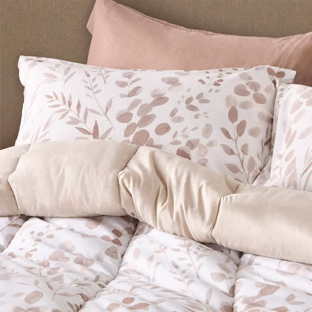 OHS Floral Coverless 10.5 TOG Duvet Set with Pillowcase in Natural, King Size – 2