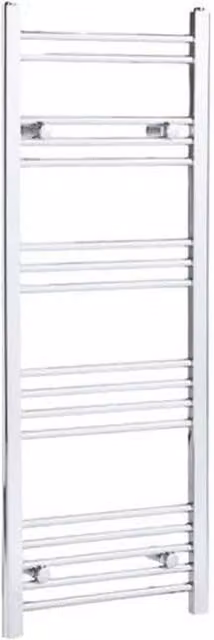 FORGEVIO Heated Towel Rail in Silver Chrome, W: 180 cm, H: 180 cm
