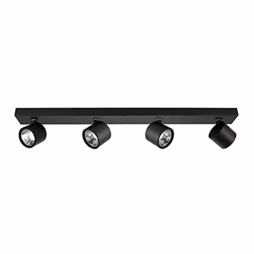 Netlighting Boniva Modern LED Ceiling Spotlight Bar in Black, 3000K Warm White