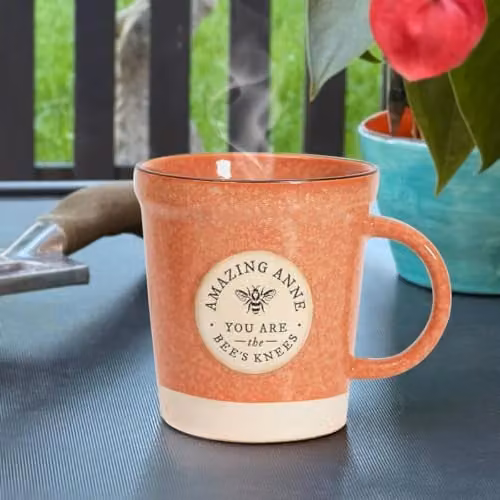 History and Heraldry Personalised Orange Plant Pot Style Ceramic Mug – 2
