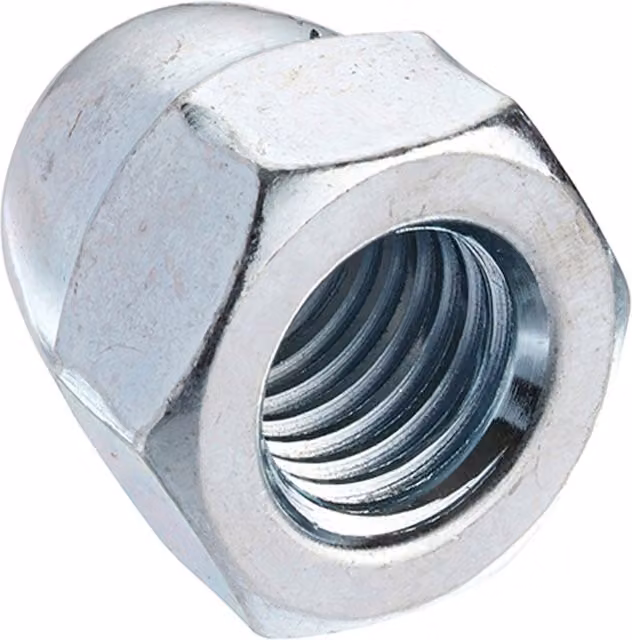 Unifix Class 6 BZP DIN 1587 Dome Nuts M8 x 1.25 Grey ESDNCZM08