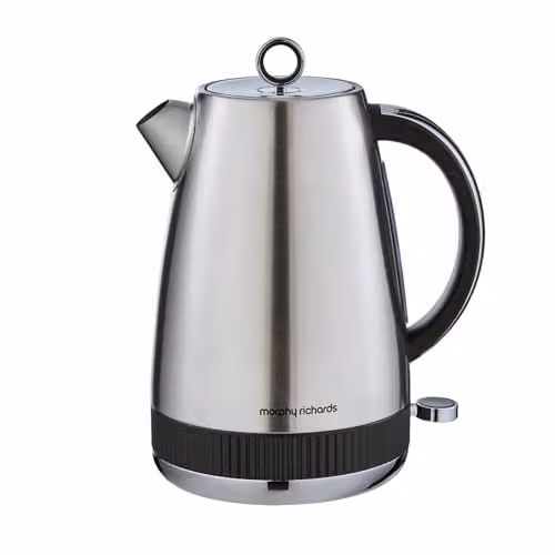 Morphy Richards Mexborough 1.7L Stainless Steel Jug Kettle in Black and Silver with Limescale Filter and Auto Shut-off – 1