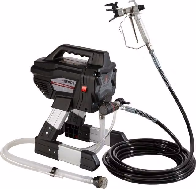 AREBOS Airless Electric Paint Sprayer for Wall Paint, Black