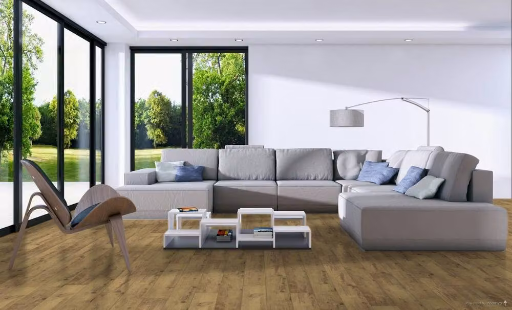 Luvanto Design Wood Effect Glue Down Luxury Vinyl Tile Plank in Ivory – 2