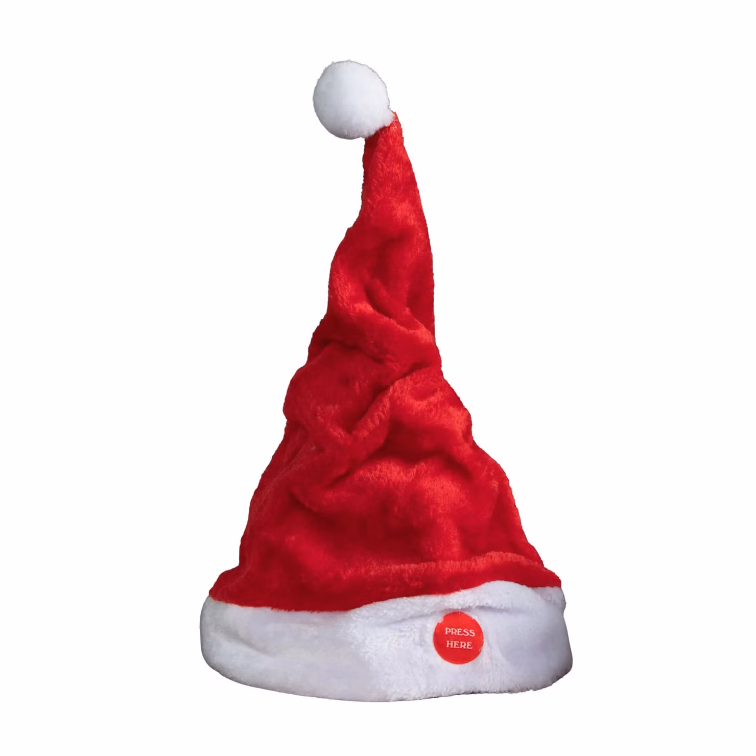 Samuel Alexander Red and White Animated Singing Christmas Santa Hat Figure, Height: 35 cm – 5
