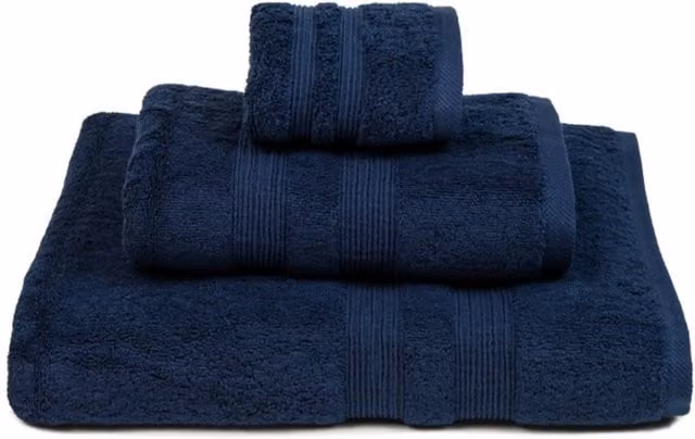 Torres Novas Blue Striped Cotton Terry Towel Set