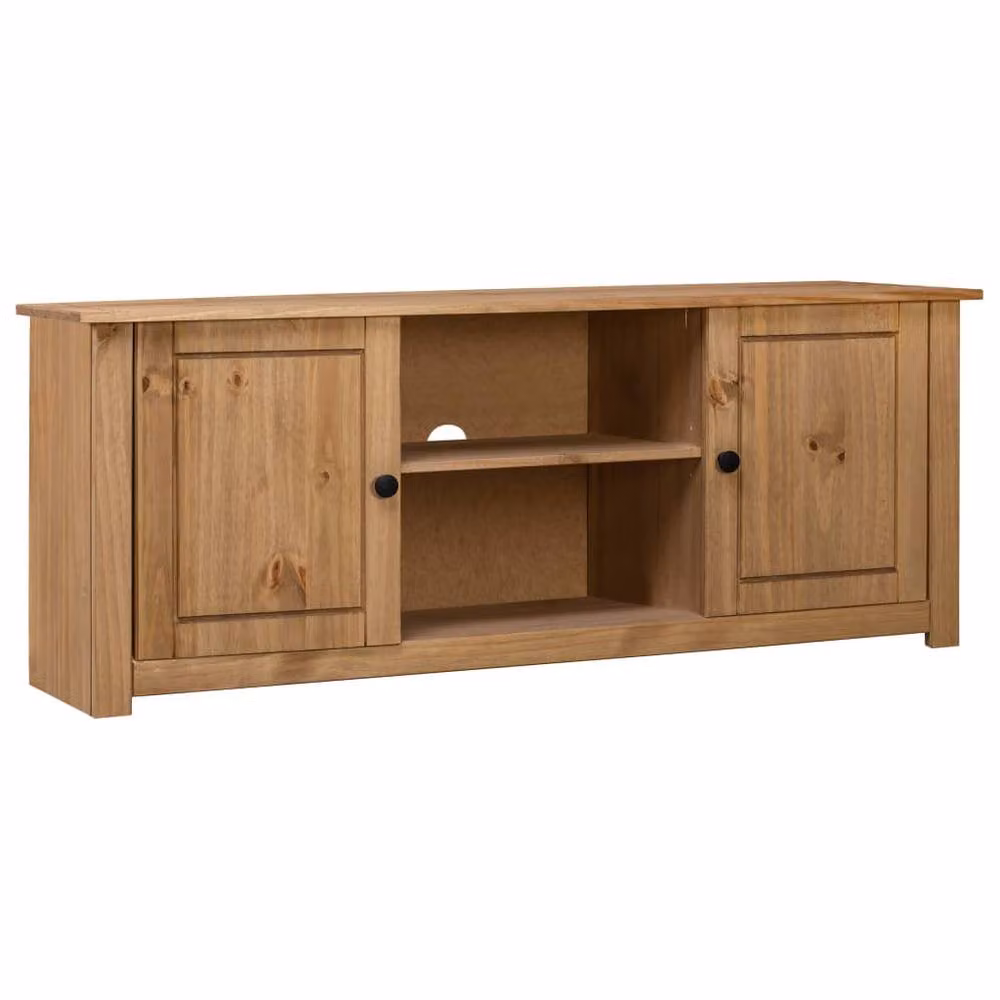 Berkfield Home Panama Range TV Cabinet in Brown Solid Pine Wood W/D/H: 120 x 40 x 50 cm – 2