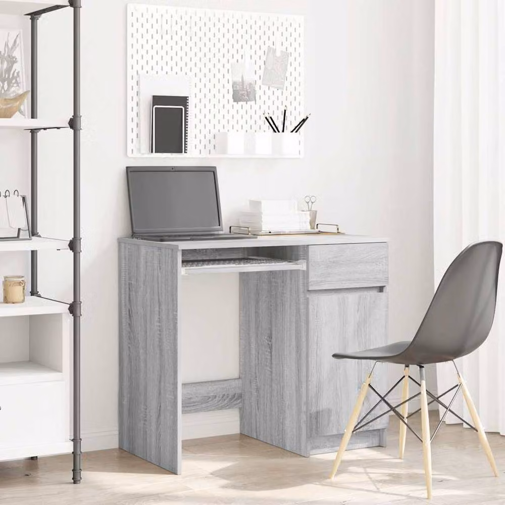 Berkfield Home Writing Desk in Grey Sonoma, W/D/H: 86 x 49 x 76 cm – 2