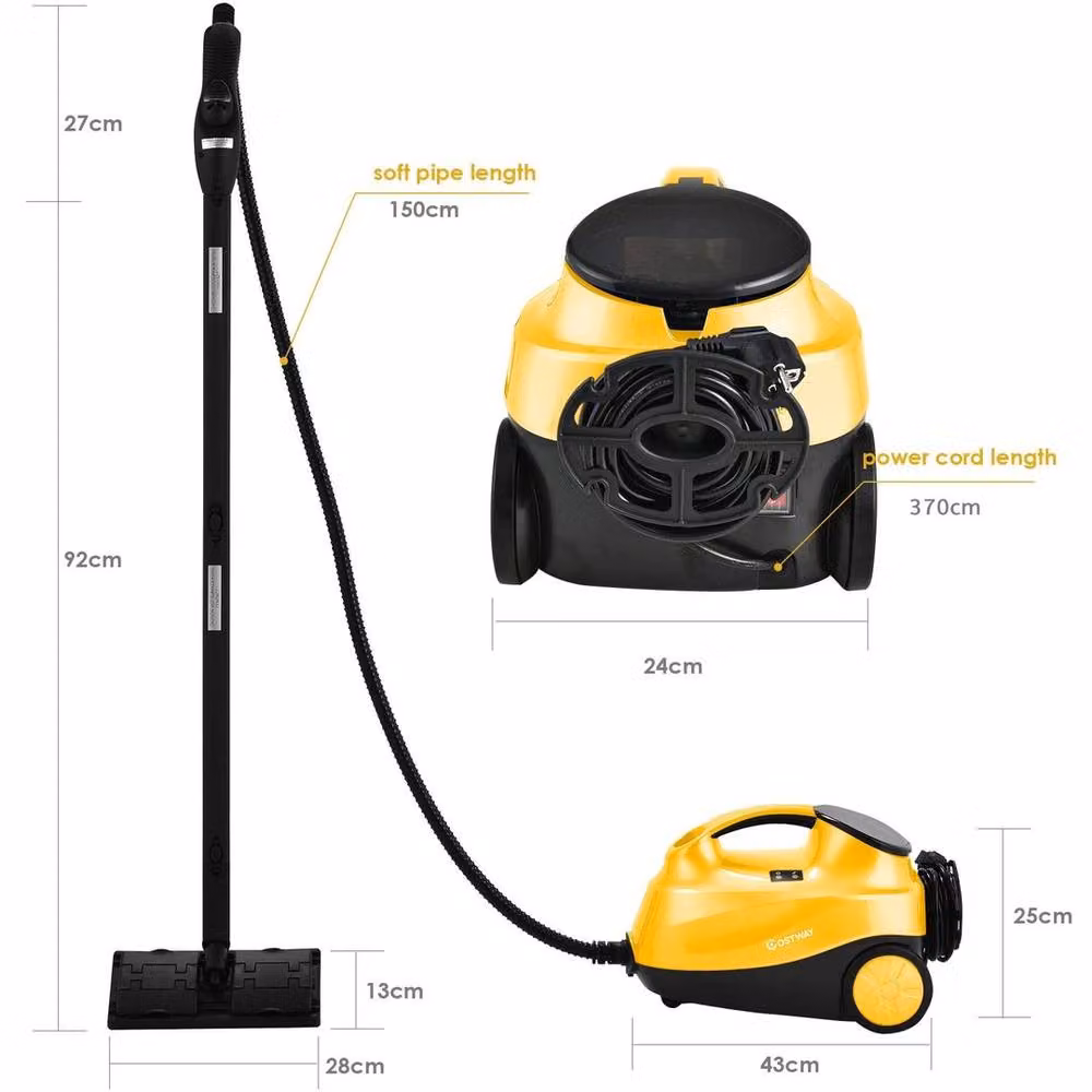 EONLION Multipurpose Floor Steam Cleaner with 1.5 l Tank in Yellow – 2