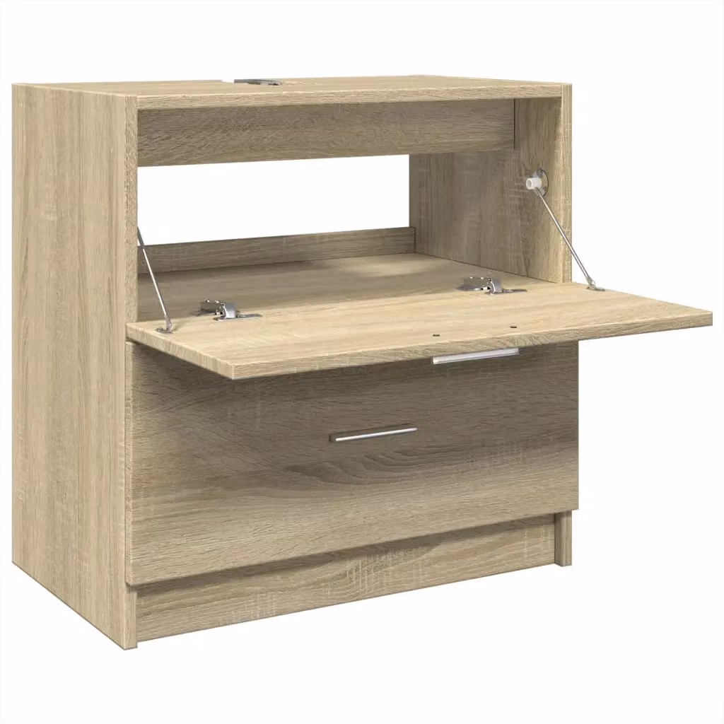 Berkfield Home Sonoma Oak Sink Cabinet in Brown, W/D/H: 59 x 37 x 59 cm – 2