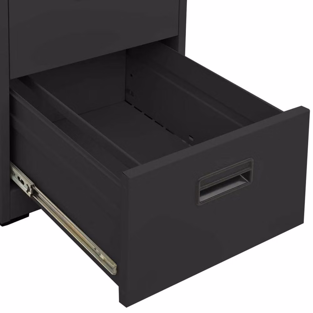 Berkfield Home Modern Steel Filing Cabinet in Anthracite Grey, W/D/H: 46 x 62 x 133 cm – 4