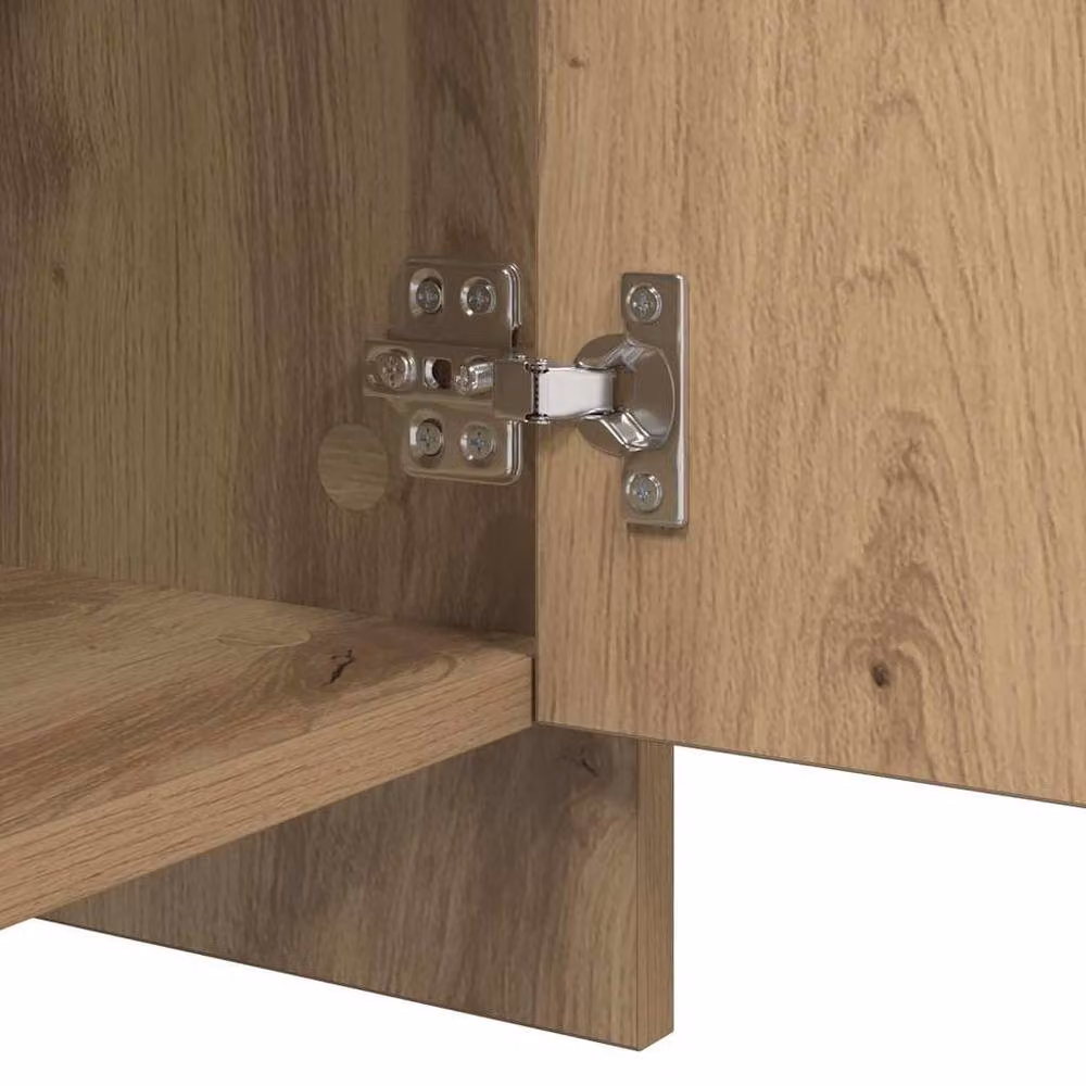 Berkfield Home Artisan Oak Sideboard with Door in Brown, W/D/H: 70 x 41 x 75 cm – 3