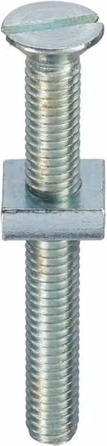 Unifix Grade 4.8 Countersunk Gutter Bolts, M6 x 40 mm, Silver Galvanised Steel