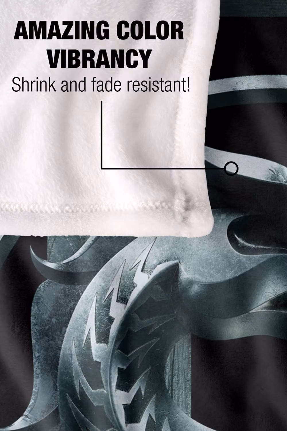 Warner Bros. Mortal Kombat 2 Big Seal Logo Super Soft Silky Touch Throw Blanket, Extra Large, Black and Multicolour – 5