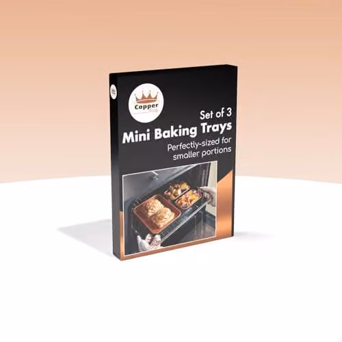 Coopers of Stortford Set of 3 Non-Stick Copper-Infused Ceramic Baking Trays in Bronze – 4