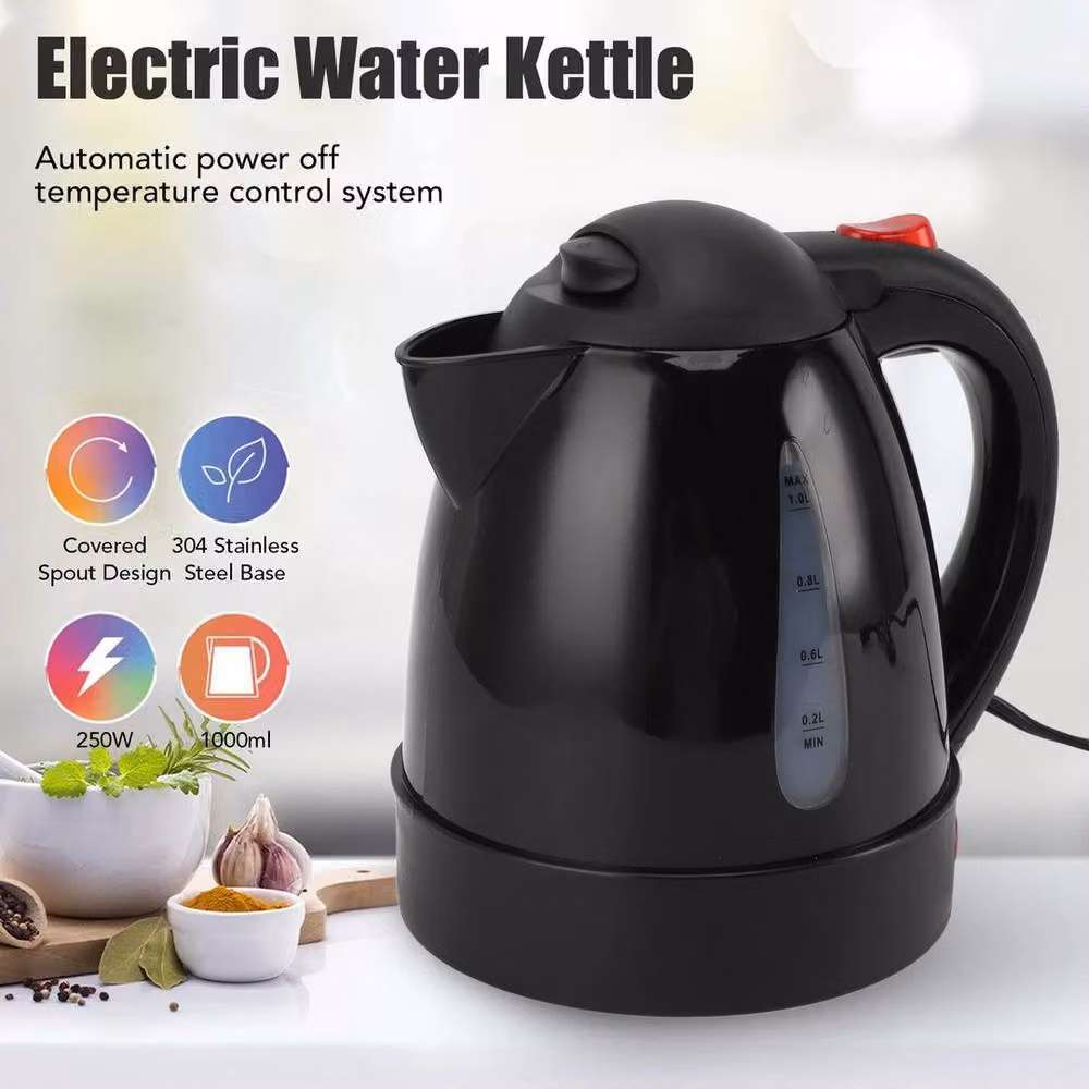 FLAVORA Portable 24V Fast Boil Kettle in Black, 1000ml – 3
