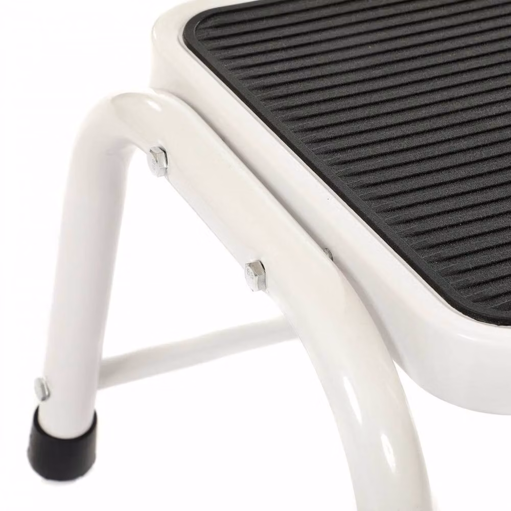 EONLION Single Caravan Step Stool in White Steel – 2