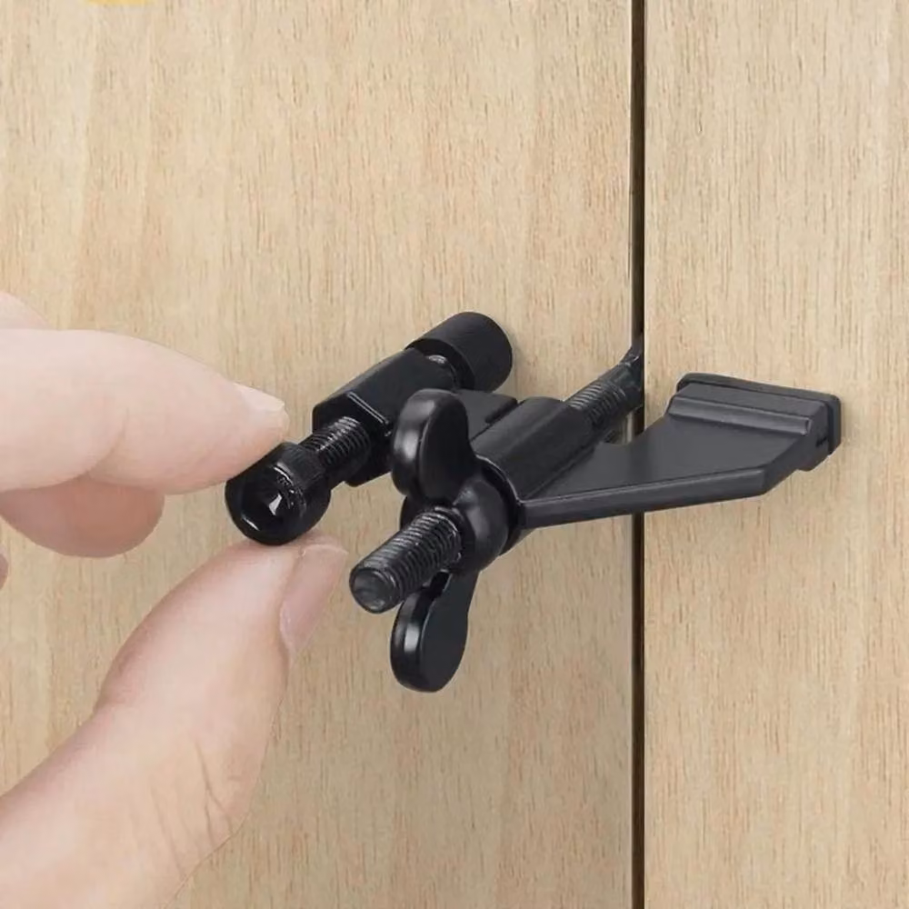 SPETLEK Black Anti-theft Portable Security Door Lock and Stopper, W/D/H: 1000 x 400 mm – 4
