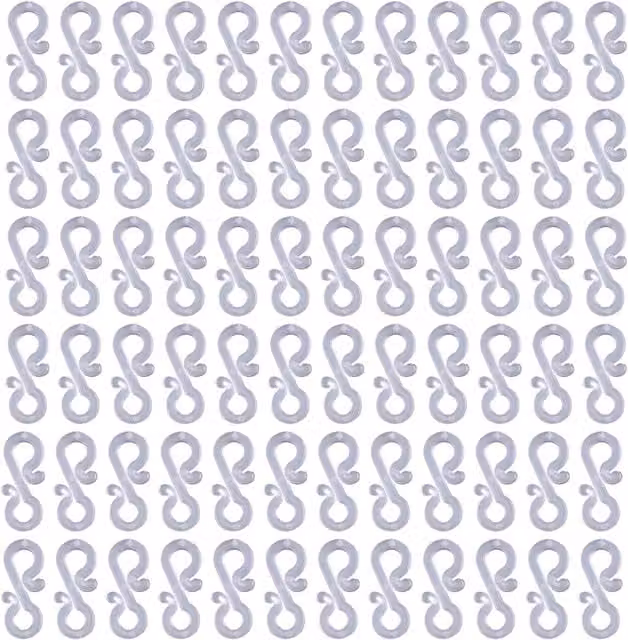 Shatchi 36-Piece Set of Transparent Plastic S-Hooks