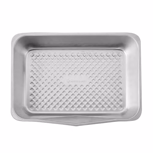 MasterClass Silver Aluminium Rectangular Roasting Pan with Pouring Spout